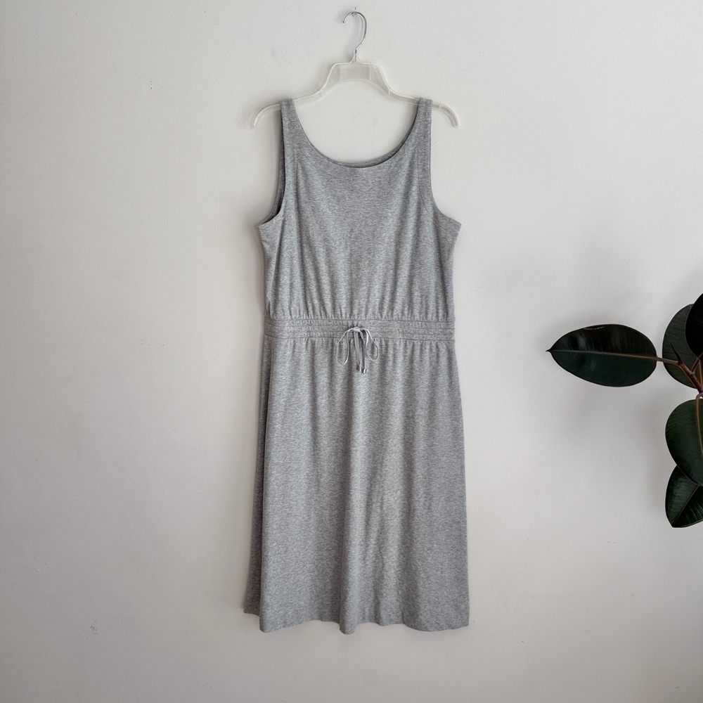 Haven Well Within Womens Cotton Interlock Tie Waist Midi Dress Gray Size Large - Picture 4 of 8